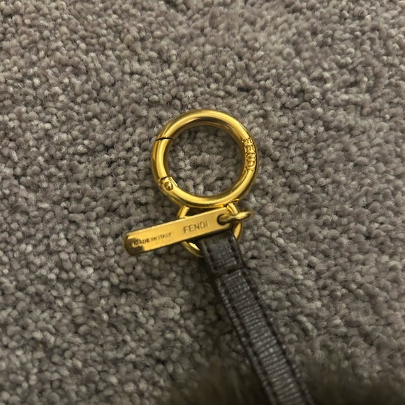 Fendi Dark Brown Fur Pom Pom Key Chain Charm - Picture 4 of 9